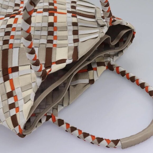 Salvatore Ferragamo Hand Bag Canvas Multicolor Auth 101075V - Picture 7 of 16